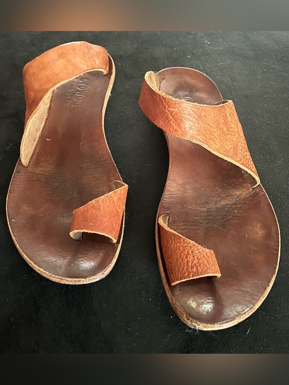 Quiet Luxury Handcrafted Cydwoq Burnt Orange Leather Women’s Toe-Loop Sandals